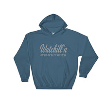Load image into Gallery viewer, Watchill'n 'Coordinates' Logo - Hoodie (Grey) - Watchill'n