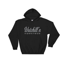 Load image into Gallery viewer, Watchill'n 'Coordinates' Logo - Hoodie (Grey) - Watchill'n