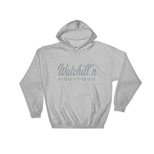Load image into Gallery viewer, Watchill'n 'Coordinates' Logo - Hoodie (Grey) - Watchill'n