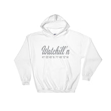 Load image into Gallery viewer, Watchill'n 'Coordinates' Logo - Hoodie (Grey) - Watchill'n