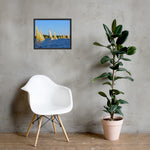 WH-15s Racing, "Cat on the Course", Framed poster - Watch Hill RI t-shirts with vintage surfing and motorcycle designs.