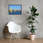 WH-15s Racing, "Cat on the Course", Framed poster - Watch Hill RI t-shirts with vintage surfing and motorcycle designs.