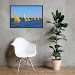 WH-15s Racing, "Cat on the Course", Framed poster - Watch Hill RI t-shirts with vintage surfing and motorcycle designs.