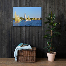 Load image into Gallery viewer, WH-15s Racing, &quot;Cat on the Course&quot;, Canvas Prints - Watch Hill RI t-shirts with vintage surfing and motorcycle designs.
