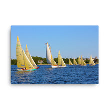 Load image into Gallery viewer, WH-15s Racing, &quot;Cat on the Course&quot;, Canvas Prints - Watch Hill RI t-shirts with vintage surfing and motorcycle designs.