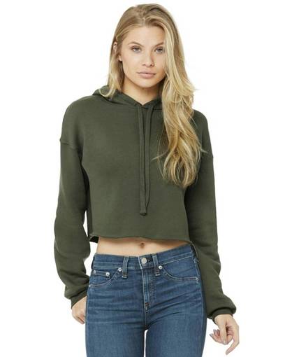 Watchill'n 'Square' Logo - Women's Cropped Fleece Hoodie (White) - Watch Hill RI t-shirts with vintage surfing and motorcycle designs.