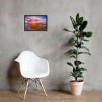 Watch Hill Sunset Over East Beach, Framed poster - Watch Hill RI t-shirts with vintage surfing and motorcycle designs.