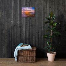 Load image into Gallery viewer, Watch Hill Sunset Over East Beach, Canvas Prints - Watch Hill RI t-shirts with vintage surfing and motorcycle designs.