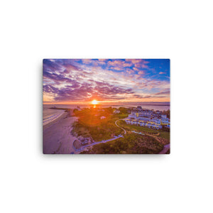 Watch Hill Sunset Over East Beach, Canvas Prints - Watch Hill RI t-shirts with vintage surfing and motorcycle designs.