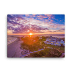 Watch Hill Sunset Over East Beach, Canvas Prints - Watch Hill RI t-shirts with vintage surfing and motorcycle designs.