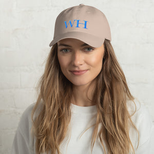 Watch Hill 'WH' Logo Hat (Cyan) - Watch Hill RI t-shirts with vintage surfing and motorcycle designs.