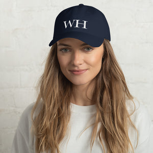 Watch Hill 'WH' Logo Hat (White) - Watch Hill RI t-shirts with vintage surfing and motorcycle designs.