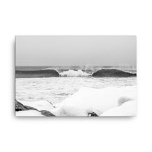 Load image into Gallery viewer, Watch Hill &#39;Winter Waves&#39;, Canvas Prints - Watch Hill RI t-shirts with vintage surfing and motorcycle designs.