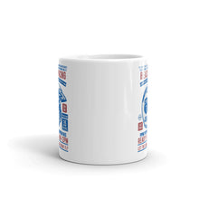 Load image into Gallery viewer, Watchill&#39;n &#39;Beach Racing&#39; Ceramic Mug - (Blue/Rust) - Watch Hill RI t-shirts with vintage surfing and motorcycle designs.