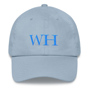 Watch Hill 'WH' Logo Hat (Cyan) - Watch Hill RI t-shirts with vintage surfing and motorcycle designs.