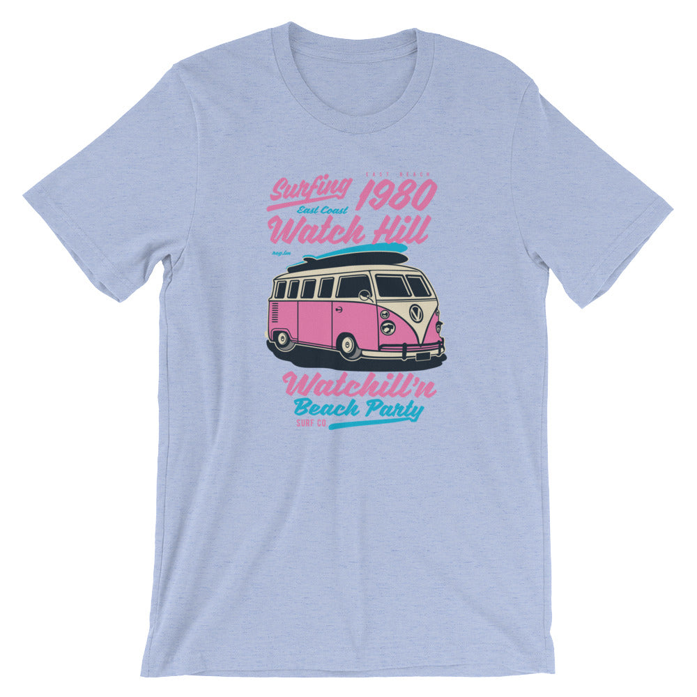 Watchill'n 'Beach Party' - Short-Sleeve Unisex T-Shirt (Pink) - Watchill'n