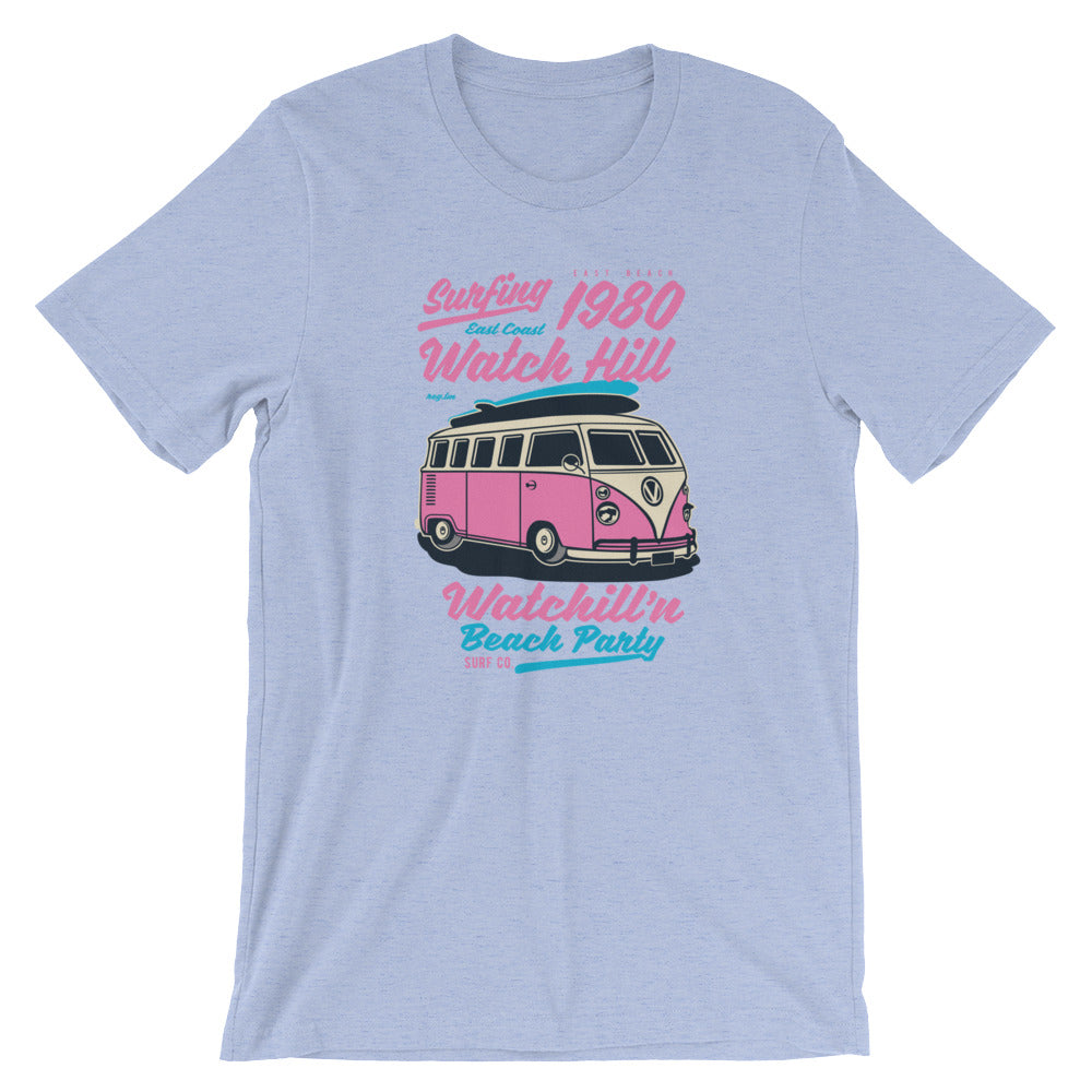 Watchill'n 'Beach Party' - Short-Sleeve Unisex T-Shirt (Pink) - Watchill'n