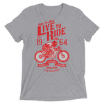 Watchill’n ‘Live To Ride’ Unisex Short sleeve t-shirt (Red) - Watchill'n