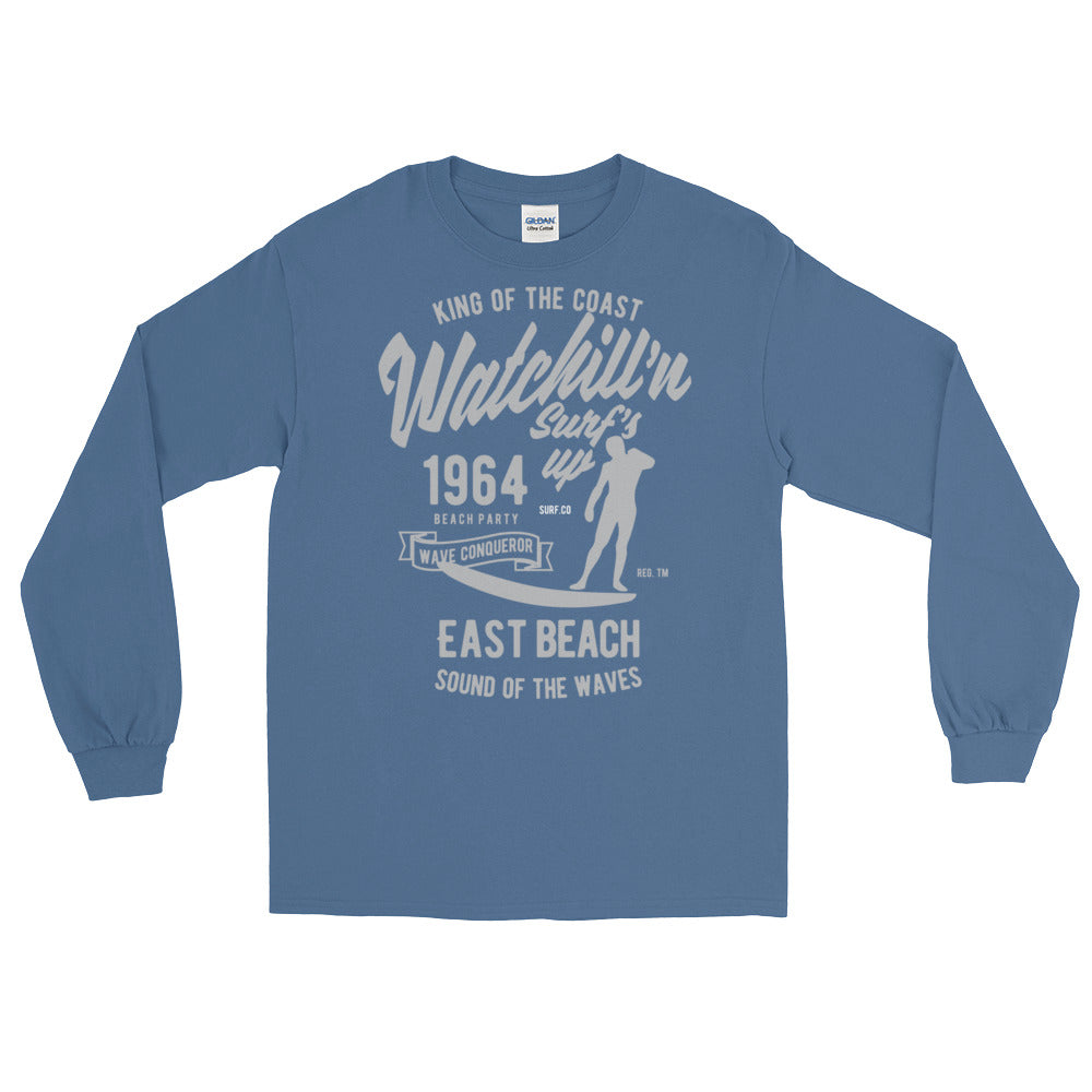 Watchill'n 'Surf's Up' - Long-Sleeve T-Shirt (Grey) - Watchill'n