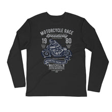 Load image into Gallery viewer, Watchill’n ‘Speedway’ Premium Long Sleeve Fitted Crew (Grey/Navy) - Watchill&#39;n
