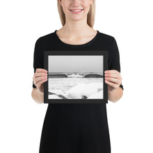 Load image into Gallery viewer, Watch Hill &#39;Winter Waves&#39;, Framed poster - Watch Hill RI t-shirts with vintage surfing and motorcycle designs.