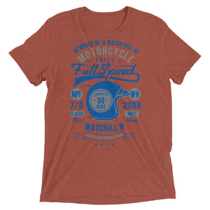 Watchill’n ‘Full Speed’ Unisex Short sleeve t-shirt (Grey/Blue) - Watchill'n