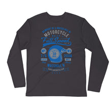 Load image into Gallery viewer, Watchill’n ‘Full Speed’ Premium Long Sleeve Fitted Crew (Grey/Blue) - Watchill&#39;n