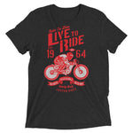 Watchill’n ‘Live To Ride’ Unisex Short sleeve t-shirt (Red) - Watchill'n