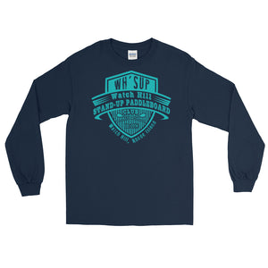 Watchill'n 'Paddle Board Club' - Long-Sleeve T-Shirt (Turquoise) - Watchill'n