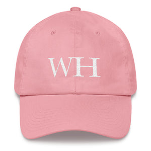 Watch Hill 'WH' Logo Hat (White) - Watch Hill RI t-shirts with vintage surfing and motorcycle designs.