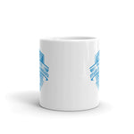 Watch Hill 'Paddle Board Club' Ceramic Mug - (Lt. Blue) - Watch Hill RI t-shirts with vintage surfing and motorcycle designs.