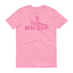 Watchill'n 'WH-SUP Paddle Boarding' - Short-Sleeve Unisex T-Shirt (Pink) - Watchill'n