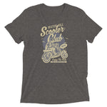 Watchill’n ‘Scooter Club’ Unisex Short Sleeve t-shirt (Creme/Grey) - Watch Hill RI t-shirts with vintage surfing and motorcycle designs.