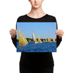 WH-15s Racing, "Cat on the Course", Canvas Prints - Watch Hill RI t-shirts with vintage surfing and motorcycle designs.