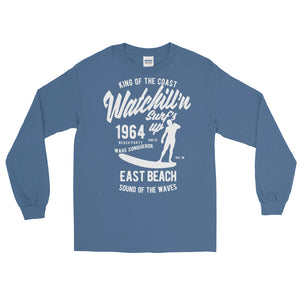 Watchill'n 'Surf's Up' - Long-Sleeve T-Shirt (White) - Watchill'n