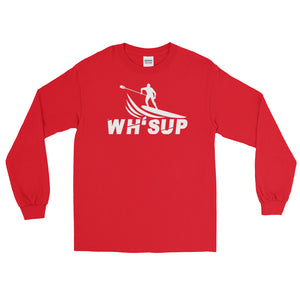 Watchill'n 'WH-SUP Paddle Boarding' - Long Sleeve T-Shirt (White) - Watchill'n