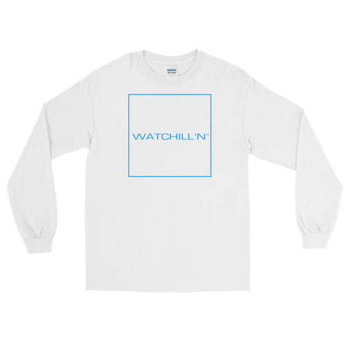 Watchill'n 'Box Logo' - Long Sleeve T-Shirt (Blue) - Watchill'n