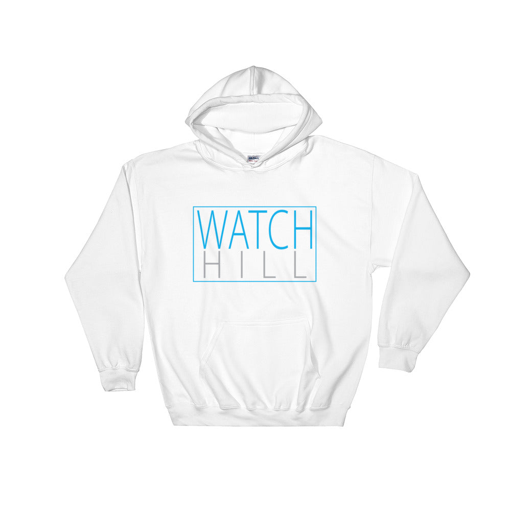 Watch Hill 'Rectangular Logo' - Hoodie (Cyan/Grey) - Watchill'n