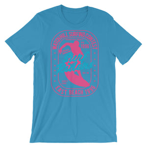 Watchill'n 'Surf Riders' - Short-Sleeve Unisex T-Shirt (Pink) - Watchill'n