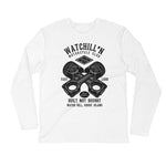 Watchill’n ‘Built Not Bought’ Premium Long Sleeve Fitted Crew (Black) - Watchill'n