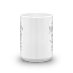 Watchill'n 'Surfs Up' Ceramic Mug - (Grey) - Watch Hill RI t-shirts with vintage surfing and motorcycle designs.