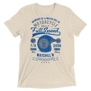 Watchill’n ‘Full Speed’ Unisex Short sleeve t-shirt (Grey/Blue) - Watchill'n