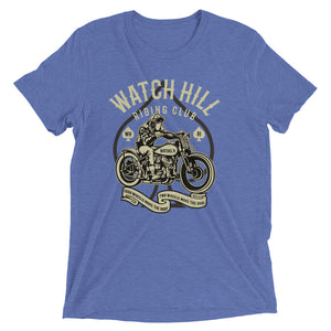 Watchill’n ‘Riders Club 2’ Unisex Short sleeve t-shirt (Creme/Dk Grey) - Watchill'n