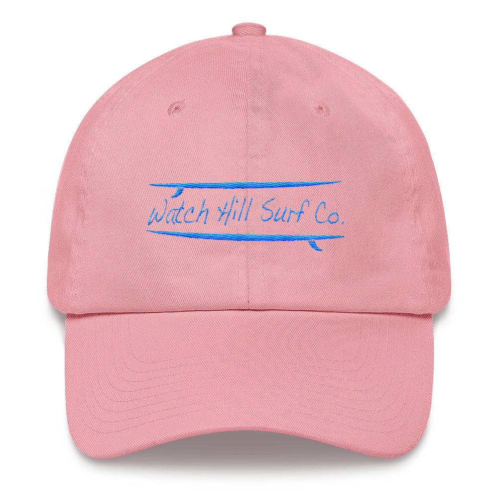 Watch Hill Surf Co. 'Parallel Boards' Hat (Cyan) - Watch Hill RI t-shirts with vintage surfing and motorcycle designs.