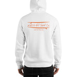 Watch Hill Surf Co. 'Parallel Boards' Unisex Hoodie - (Orange) - Watch Hill RI t-shirts with vintage surfing and motorcycle designs.