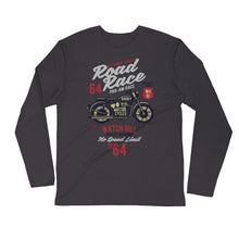 Load image into Gallery viewer, Watchill’n ‘Road Race’ Premium Long Sleeve Fitted Crew (Maroon/Grey) - Watchill&#39;n