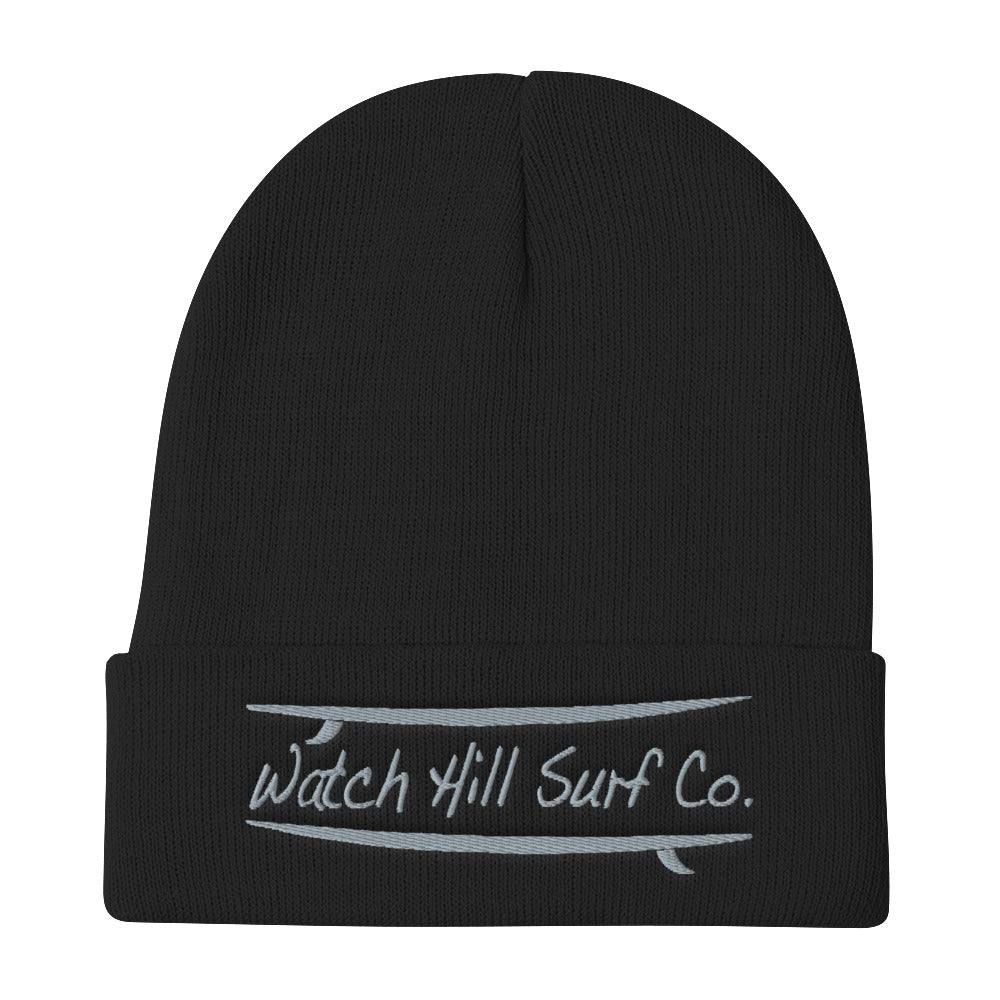 Watch Hill Surf Co. 'Parallel Boards' Embroidered Beanie - Watch Hill RI t-shirts with vintage surfing and motorcycle designs.