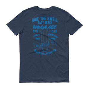 Watchill'n 'Ride the Swell' - Short-Sleeve Unisex T-Shirt (Blue) - Watchill'n
