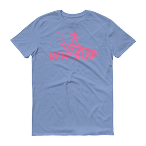 Watchill'n 'WH-SUP Paddle Boarding' - Short-Sleeve Unisex T-Shirt (Pink) - Watchill'n