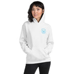 Watch Hill 'Surf Co.’ Unisex Hoodie (Blue) - Watch Hill RI t-shirts with vintage surfing and motorcycle designs.